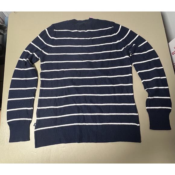 Gap Women’s Seedstitch Sweater NWT Size SM Midnight Stripe - Picture 5 of 9